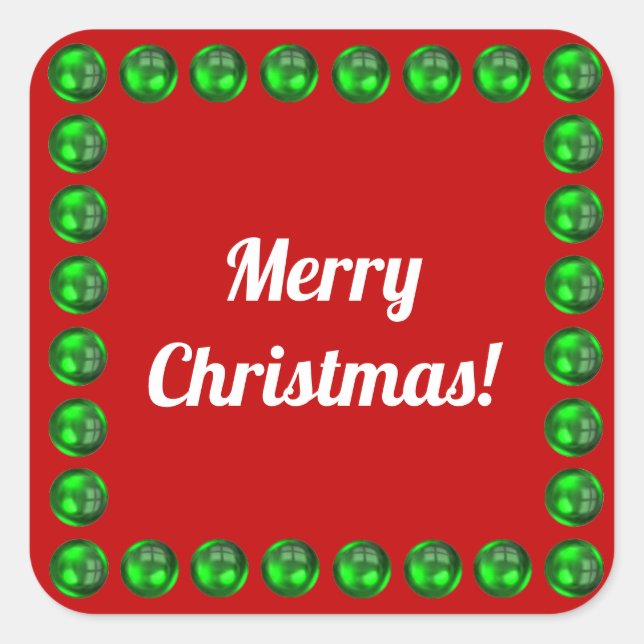 Pegatinas de Sello de Sobre de Feliz Navidad (Anverso)