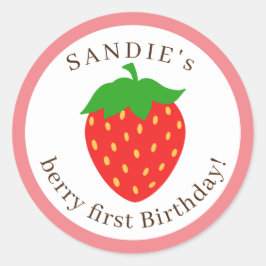 Pegatinas de sello de sobre de invitación de fresa