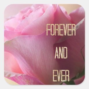 Pegatinas de Sello para sobres Boda Rosa Forever
