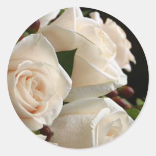 PEGATINAS DE SELLO PARA SOBRES DE BODA BLANCO ROSE