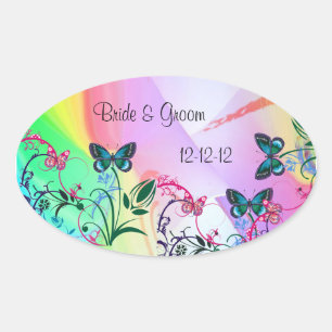 PEGATINAS DE SELLO PARA SOBRES DE COLORES DE RAINB
