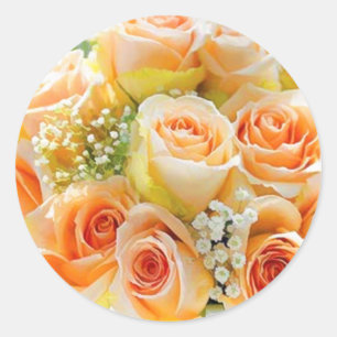 Pegatinas de Sello para sobres de Rosa Peach