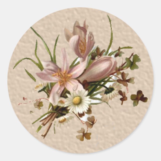 Pegatinas de Sello para sobres floral (Anverso)