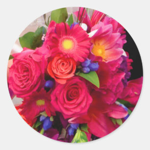 Pegatinas de Sello para sobres floral Boda rosa