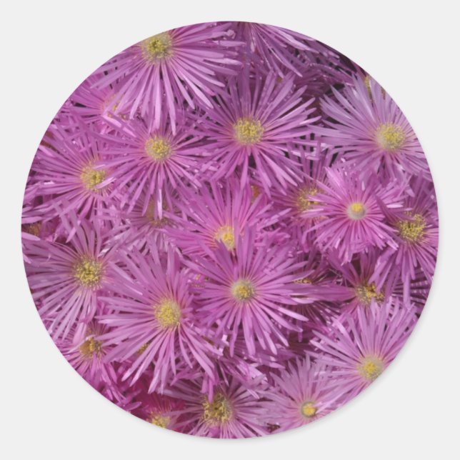 Pegatinas de Sello para sobres morado floral (Anverso)