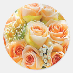 Pegatinas de Sello para sobres Rosa Boda