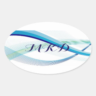 Pegatinas de Sello para sobres Swirl Verde azulado