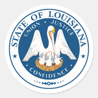 Pegatinas de sellos del estado de Louisiana