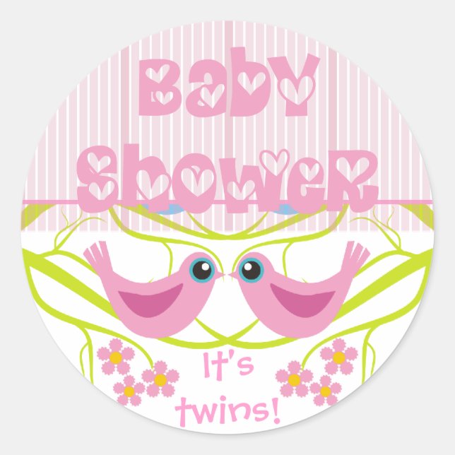 Pegatinas de Sellos para sobres de Baby Shower de  (Anverso)