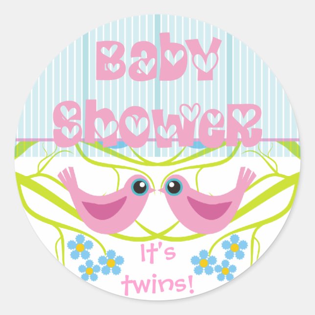 Pegatinas de Sellos para sobres de Baby Shower de  (Anverso)