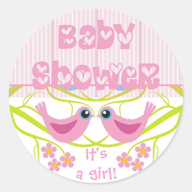 Pegatinas de Sellos para sobres de Baby Shower de  (Anverso)