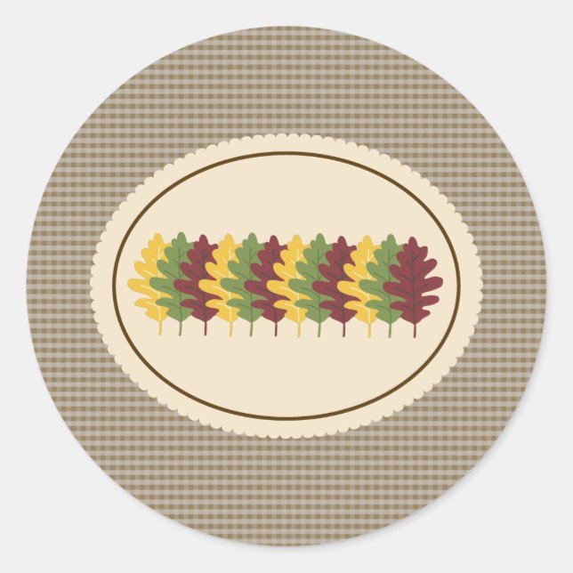 Pegatinas de Sellos para sobres de Caall Leaves (Anverso)