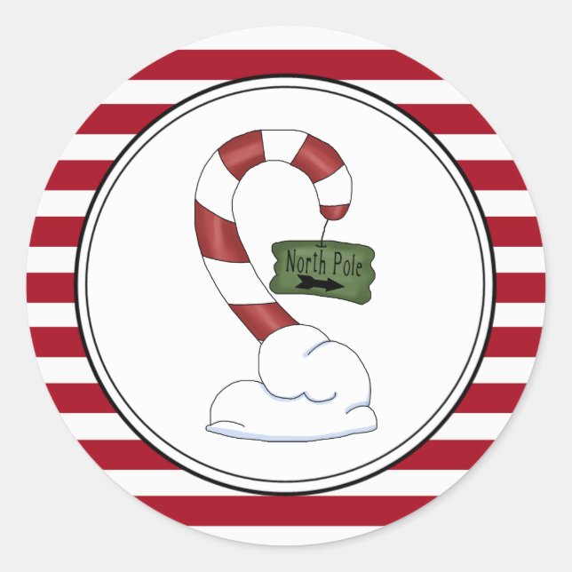 Pegatinas de Sellos para sobres de feriado del Pol (Anverso)