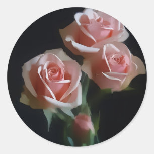 Pegatinas de sellos rosados envueltos