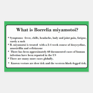 Pegatinas de sensibilización de Borrelia Miyamotoi