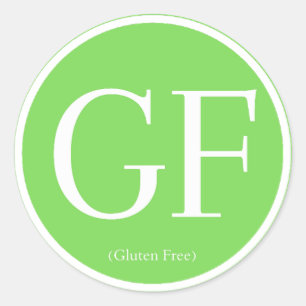 Pegatinas de sensibilización sin gluten