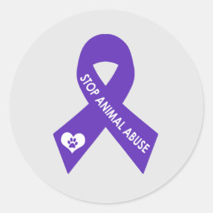 Pegatinas de sensibilización sobre el abuso animal