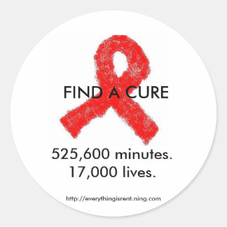 PEGATINAS de sensibilización sobre el SIDA