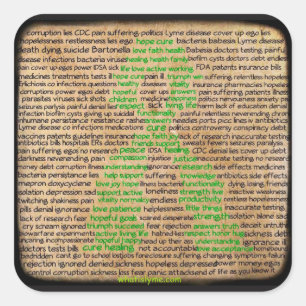 Pegatinas de sensibilización sobre la enfermedad d