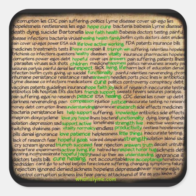 Pegatinas de sensibilización sobre la enfermedad d (Anverso)