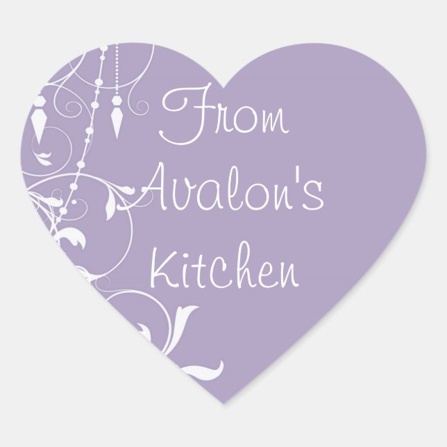 Pegatinas de Shabby Chic Purple Baking (Anverso)