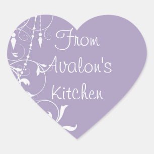 Pegatinas de Shabby Chic Purple Baking