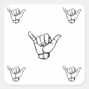 Pegatinas de SHAKA ASL