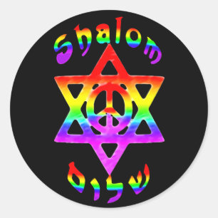 Pegatinas de Shalom del arco iris