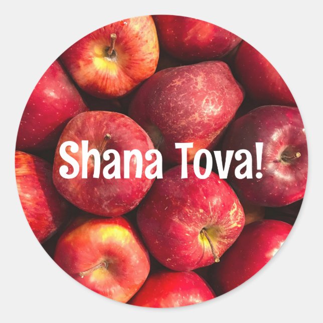 Pegatinas de Shana Tova Apple (Anverso)