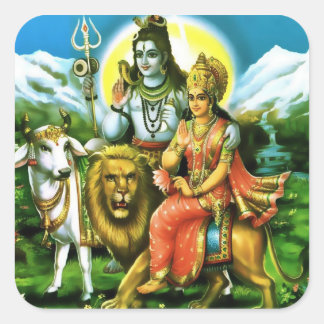 Pegatinas de Shiva y Parvati