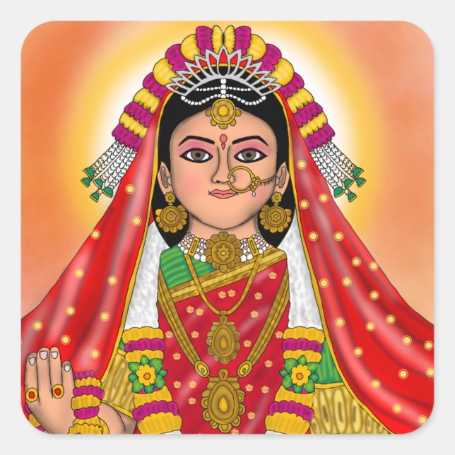 Pegatinas de Shree Radha (Anverso)