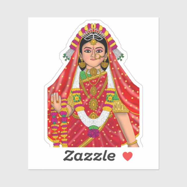 Pegatinas de Shree Radha (Hoja)