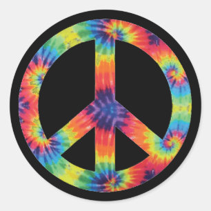 Pegatinas de signo de paz - Diseño hippie de arcoí