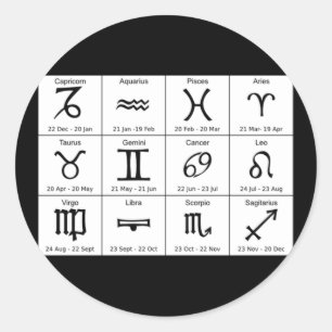 pegatinas de signos de astrología