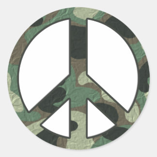 Pegatinas de signos de paz de camuflaje