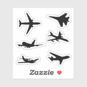 Pegatinas de Silhouette de Airplane