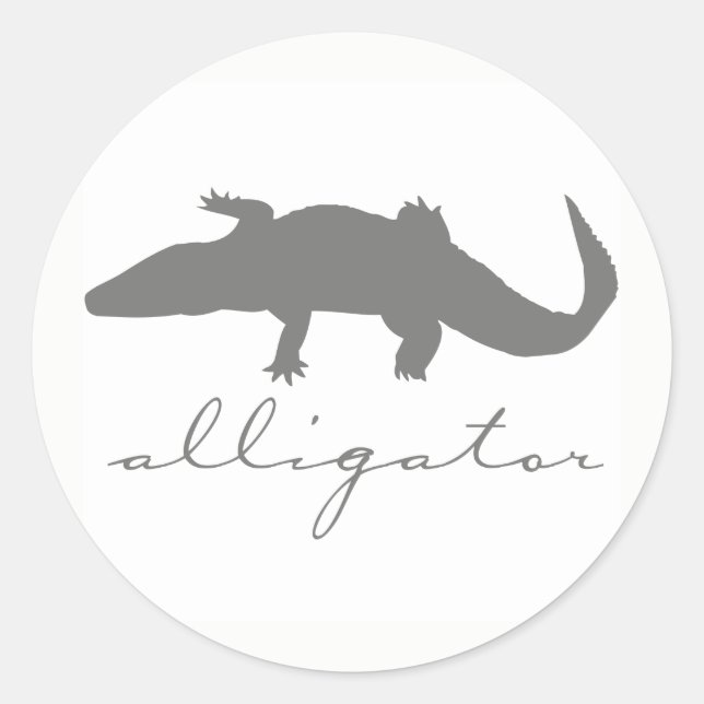 Pegatinas de Silhouette de Alligator (Anverso)