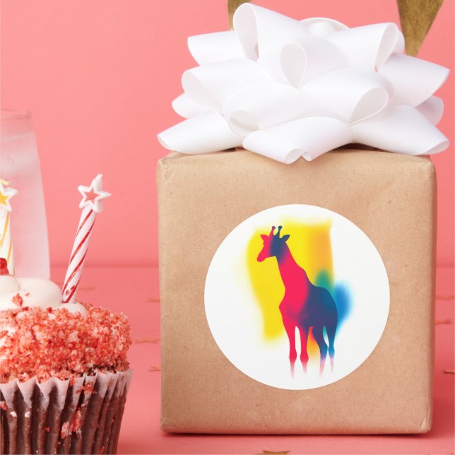 Pegatinas de Silhouette de Giraffe Paint de Spray  (Fiesta)