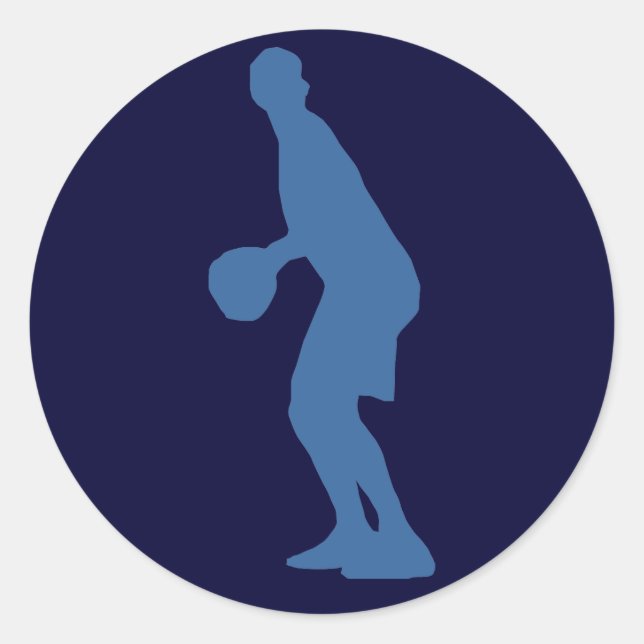 Pegatinas de Silhouette, jugador de baloncesto (Anverso)