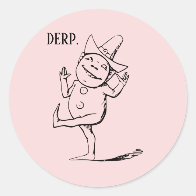 Pegatinas de Silly Pink Derp (Anverso)
