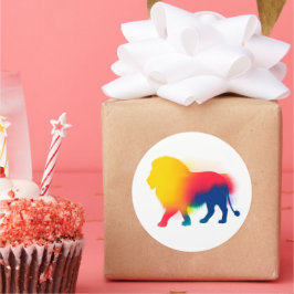 Pegatinas de silueta de león de pintura con spray 