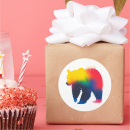 Pegatinas de silueta de oso de pintura con spray c