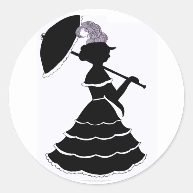 Pegatinas de silueta de parasol (Anverso)