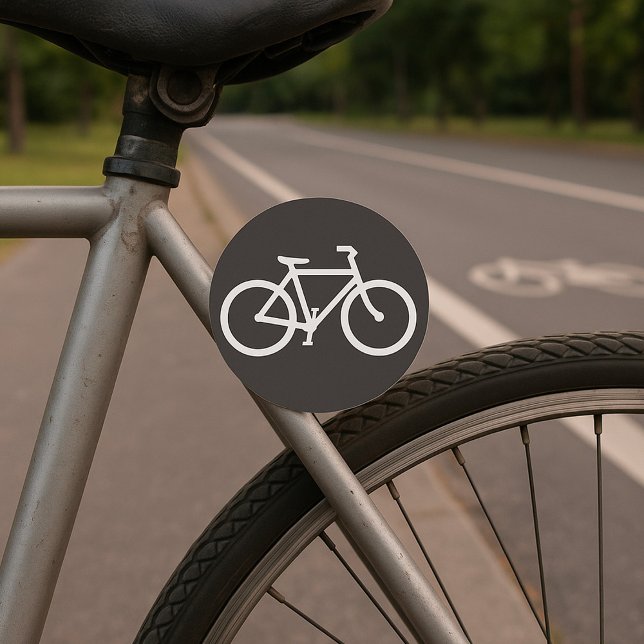 Pegatinas de símbolo de bicicleta en blanco y negr (Subido por el creador)