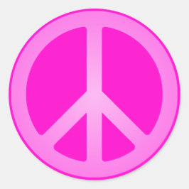 Pegatinas de símbolo de paz rosa