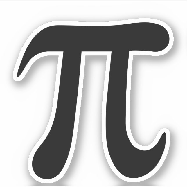 Pegatinas de símbolos de pi negro (Anverso)