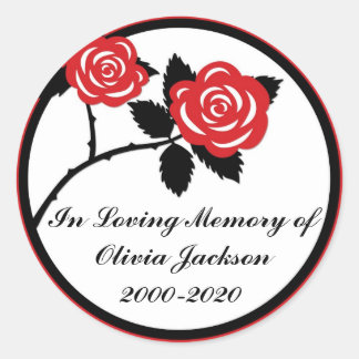Pegatinas de simpatía de personalizados de rosas b