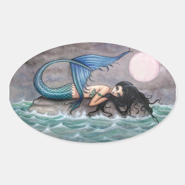 Pegatinas de Sirena de Isla Pequeña (Anverso)