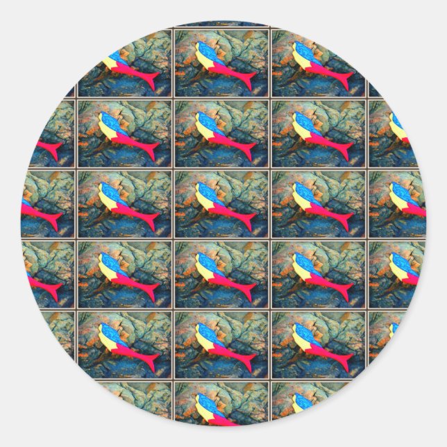 pegatinas de sirenas azules/rojas (Anverso)