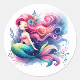 Pegatinas de sirenas de colores